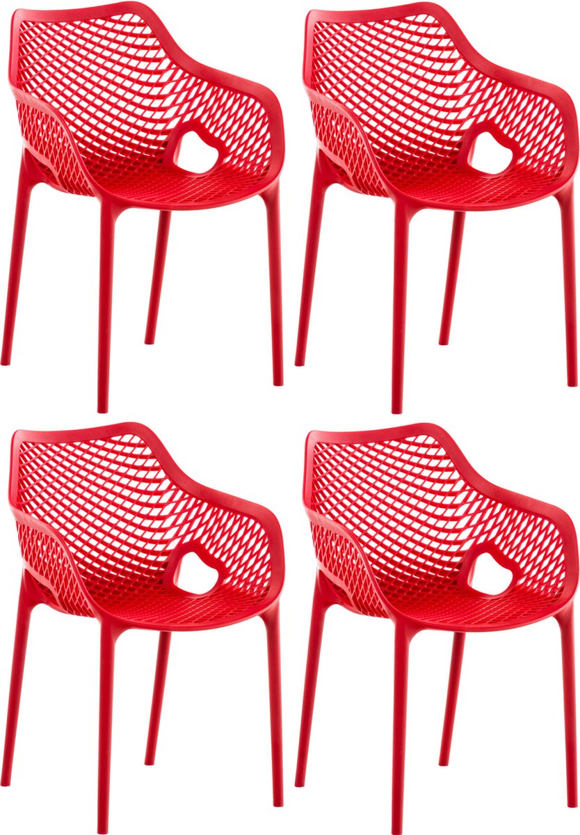 CLP Air XL Set van 4 Stapelstoelen - rood