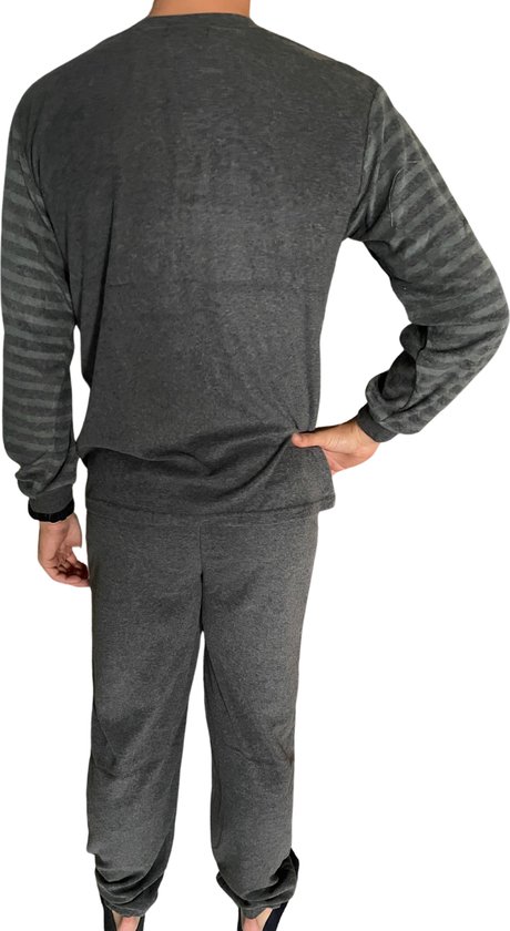Cocodream/outfitter-heren katoenen pyjamaGrey Melange-M