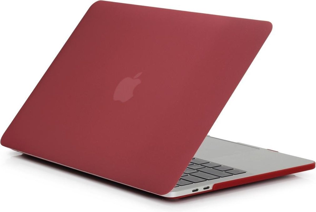 Macbook Pro (2016 / 2017 / 2018) 13,3 inch Premium bescherming matte hard case cover laptop hoes hardshell + dust plugs |Bordeaux Rood / Red|TrendParts|(A1706/ A1708 / A1989)