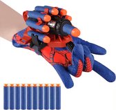 Waay Style de vie Spiderman Web Shooter - Édition Nerf - 2 x Gants Spiderman - 2 x Spiderman Web Shooter - Incl. 20 fléchettes Nerf - Pistolet Nerf - Spiderman Jouets - Lanceur Spiderman - Blauw Rouge