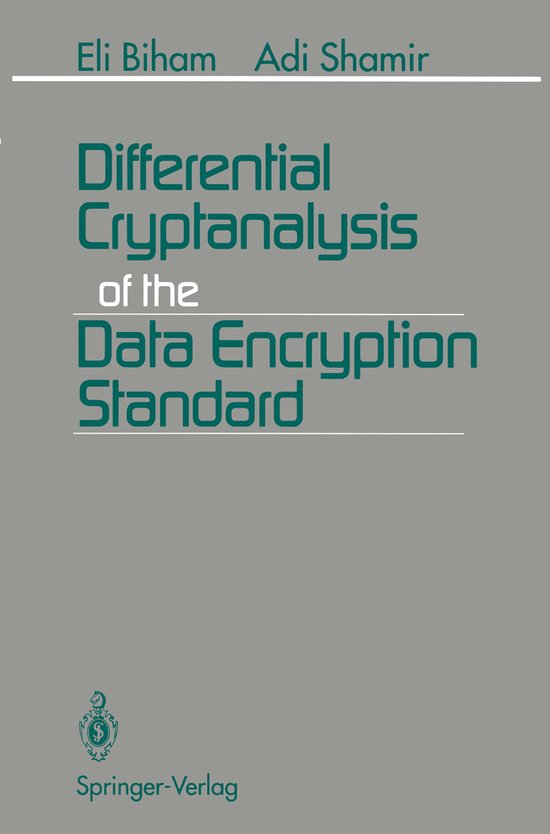Differential Cryptanalysis of the Data Encryption Standard - cover