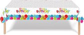 Nappe de décoration d'anniversaire, chemin de Table en plastique, nappe de Fête de Happy anniversaire, taille XL 137x274cm