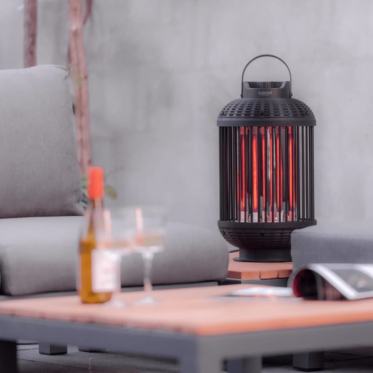 Sunred Dark 1200 W - Tabletop patio heater - Black