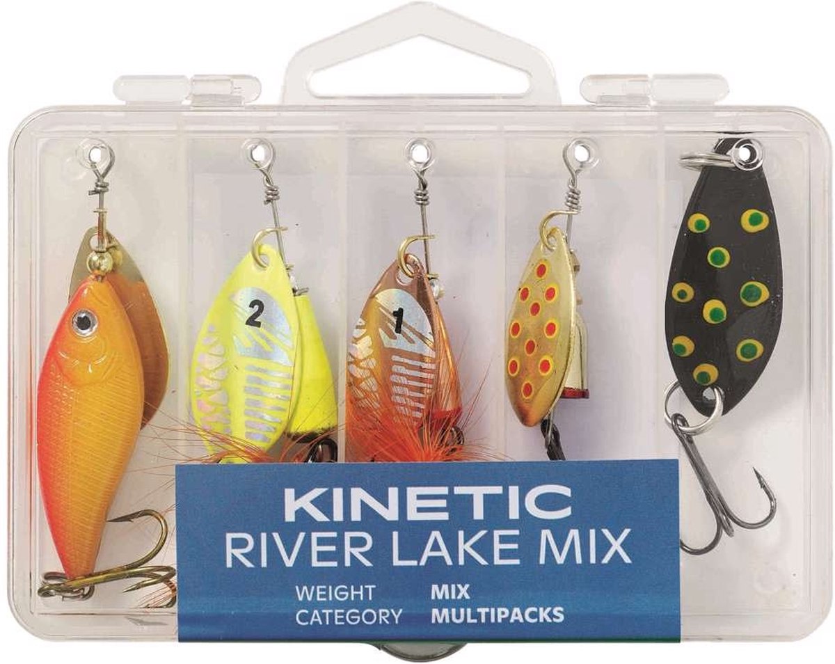 Kinetic Pack River Lake Mix – Kunstaasset 5 Stuks voor Forel en Roofvis