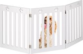 Barrière pour chien portable Relaxdays - pliable - barrière d'escalier pour chien sans perçage - intérieur - blanche
