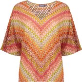 Geisha T-shirt Top Zigzag 43380 60 000705 - Stone/pink/orange Dames Maat - L