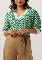 Minus Maika 2/4 Sleeve Knit T-shirt Tops & T-shirts Dames - Shirt - Groen - Maat M