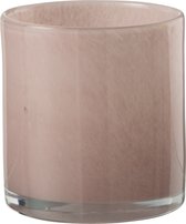 J-Line theelichthouder Jade - roze - medium