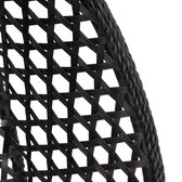 Buitenhangstoel met frame - opklapbare zitting - zwart/grijs - druppelvorm - Uniprodo