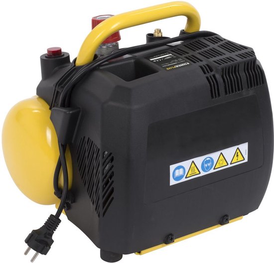 Powerplus POWX1721 Compressor - Luchtcompressor - 1100W - 8 bar - Olievrij - 6L tankinhoud — afbeelding 3