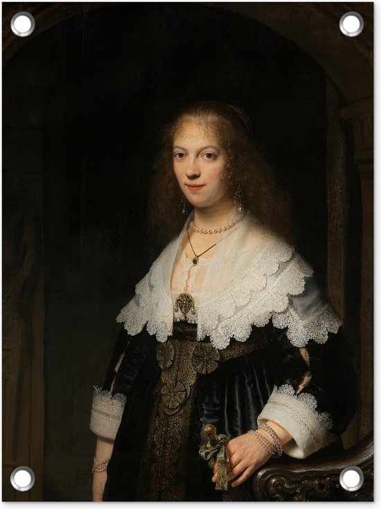 Maria Trip - Rembrandt van Rijn - Tuindoek