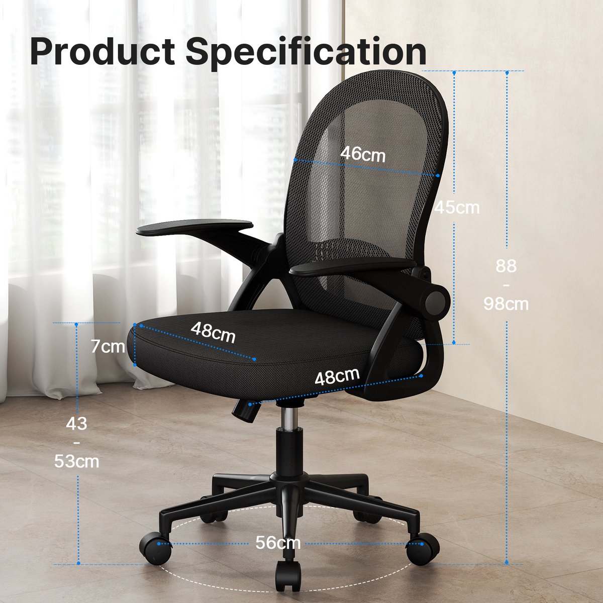 Bureaustoel Ergonomische Mesh - afbeelding 3