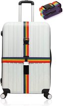 Kofferriem Vestelbare-lange kruisbanden - Bagage Riem - Luggage Strap - Kofferband - Gesp-Reizen - 180 cm - Regenhoog