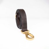 Luxe Halsband riem voor Honden - Echt Leer / Leder 2cm x 110 cm Bruin
