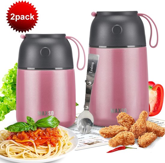 Geïsoleerde ijcontainers set van 2 - 500 ml roestvrij staal