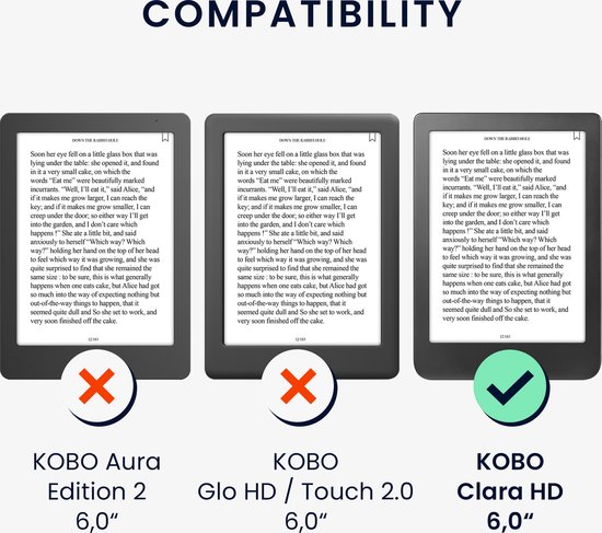 kwmobile e-reader hoesje geschikt voor Kobo Clara HD hoes - E reader flip case van kunstleer - Ereader cover met handgrip en stand - In petrol van Merkloos — afbeelding 3