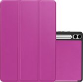 Hoesje Geschikt voor Samsung Galaxy Tab S9 FE Plus Hoesje Case Hard Cover Hoes Book Case Met Uitsparing Geschikt voor S Pen - Paars