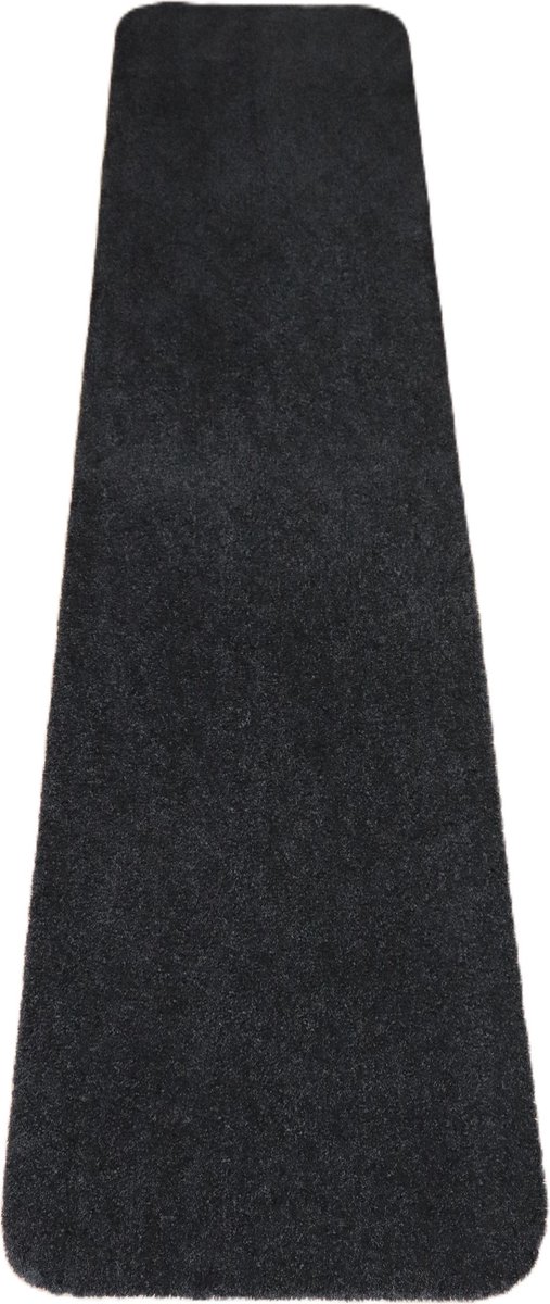 PRIMA - Soft - Wastafelmat - Badmat - Loper - zwart - antraciet - 40x180cm - antislip
