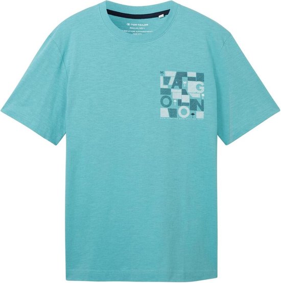 Tom Tailor T-shirt T Shirt Met Print 1041825xx10 35272 Mannen Maat - XL