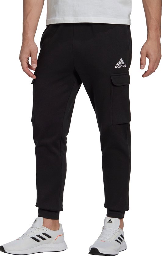 adidas Sportswear Essentials Fleece Regular Tapered Cargo Broek - Heren - Zwart- 4XLT