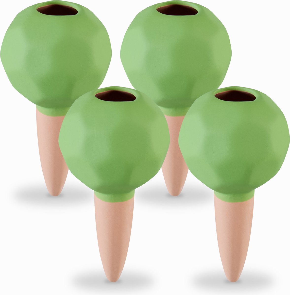 Relaxdays waterdruppelaar keramiek set van 4 voor 60 ml water druppelsysteem planten