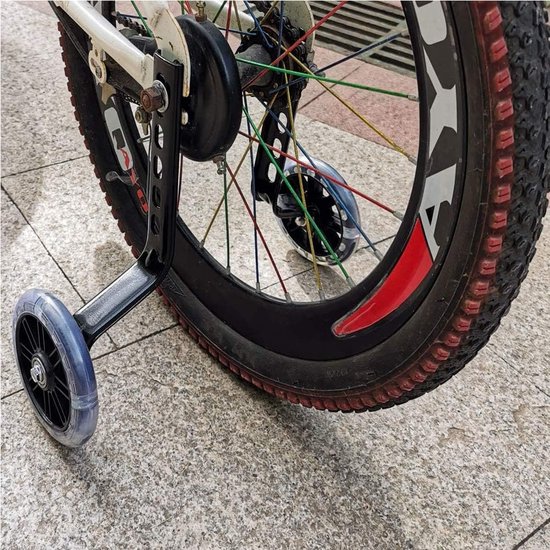 Universele steunwielen, fietssteunwielen voor kinderen, hulpwielen voor kinderfiets, fietstraining, steunwielen voor kinderfiets, kinderfiets, steunwielen - UP-Y-blauw klok-A