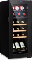 Bol.com Klarstein Bovella 18 Duo+ Wijnkoelkast met 2 zones - 50 Liter - 18 Flessen - Glazen deur - Zwart aanbieding