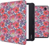 iMoshion Ereader Cover / Hoesje Geschikt voor Kobo Sage / Tolino Epos 3 - iMoshion Design Slim Hard Case Sleepcover Bookcase met stand - / Flower Watercolor