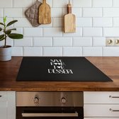 Inductiebeschermer save room for dessert zwart | 83 x 51.5 cm | Keukendecoratie | Bescherm mat | Inductie afdekplaat