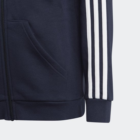 Sweat Adidas Sportswear 3s Fleece Full Zip Blauw 11 12 ans Garcon