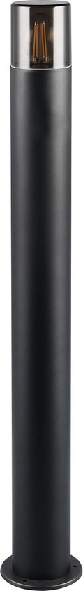 LED Tuinverlichting - Staande Buitenlamp - Torna Sicho XL - E27 Fitting - Spatwaterdicht IP44 - Rond - Mat Zwart - Aluminium