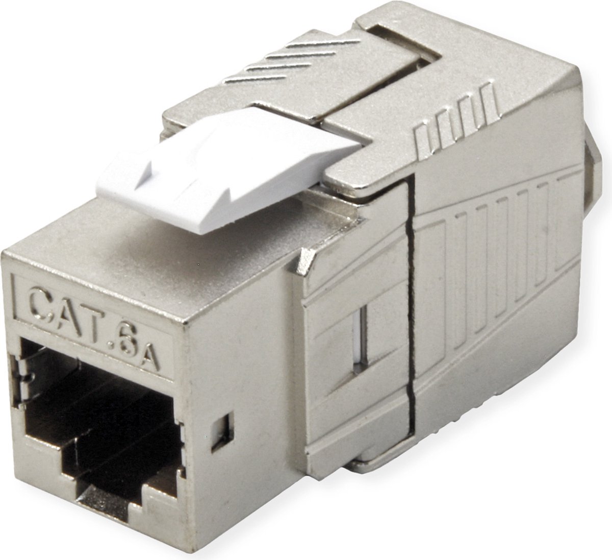 ROLINE Cat.6A (Klasse EA) Keystone, RJ-45, afgeschermd, zonder gereedschap, GHMT, zilver