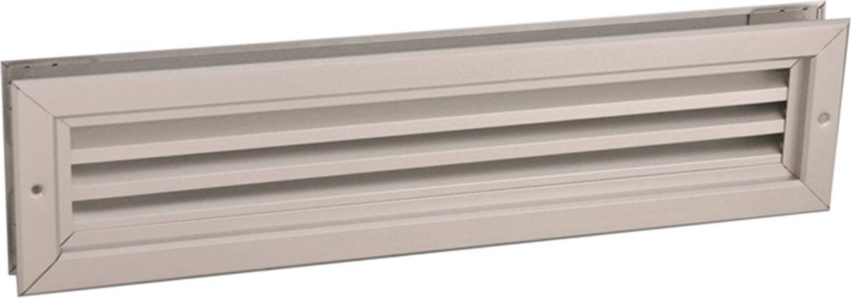 Nedco Overstroomrooster / Deurrooster / Ventilatierooster Deur, aluminium, sparingbreedte 425mm, sparinghoogte 76mm - 64000117