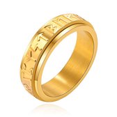 Mendes Viking Script Ring - Edelstaal Goud-19mm