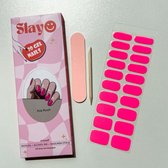 Slayo© - Gellak Stickers - Pink Punch - Nagelstickers - Gel Nail Wrap - Nail Art Stickers - Nail Art - Gellak Nagels - Gel Nagel Stickers - LED/UV lamp nodig