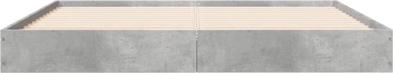vidaXL-Cadre de lit-Bois-Béton Gris-160x200-cm