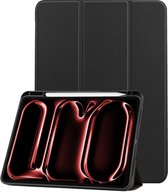 Hoesje Geschikt voor iPad Pro 2024 (11 inch) Hoesje Case Hard Cover Hoes Book Case Met Uitsparing Geschikt voor Apple Pencil - Zwart