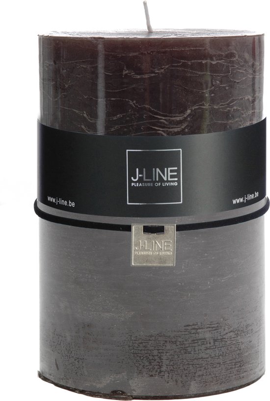 J-Line cilinderkaars - zwart - 120U - XL - 6 stuks