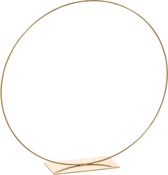 J-Line decoratie Ring Op Voet - metaal - goud - small - Ø 8 cm