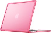 Mobigear Laptophoes geschikt voor Apple MacBook Air 15 Inch (2023-2024) Hoes Hardshell Laptopcover MacBook Case | Mobigear Shockproof Pro - Roze - Model A2941