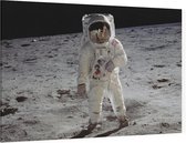 Buzz Aldrin walks on the moon (maanlanding) - Foto op Canvas - 150 x 100 cm