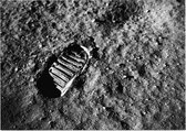 Apollo 11 lunar footprint (maanlanding) - Foto op Posterpapier - 59.4 x 42 cm (A2)