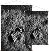 Apollo 11 lunar footprint (maanlanding) - Foto op Textielposter - 40 x 60 cm