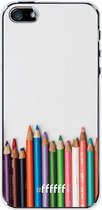 iPhone SE (2016) Hoesje Transparant TPU Case - Pencils #ffffff