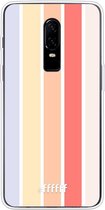 OnePlus 6 Hoesje Transparant TPU Case - Vertical Pastel Party #ffffff