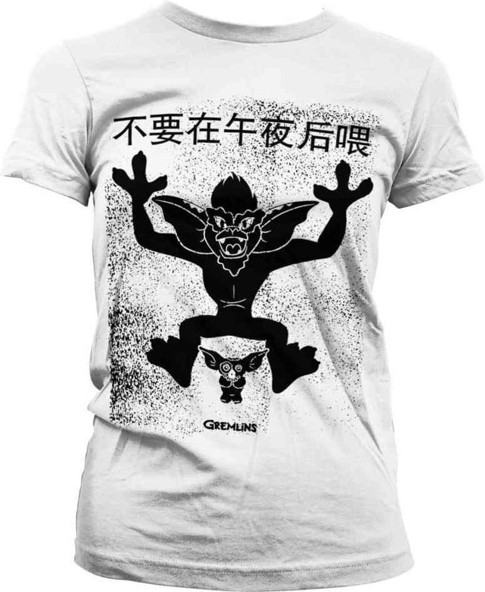Gremlins Dames Tshirt -M- Chinese Poster Wit