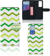 Huawei P40 Pro Telefoon Hoesje Zigzag Groen