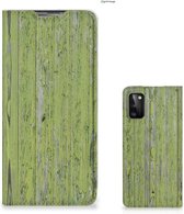 Telefoon Hoesje Geschikt voor Samsung Galaxy A41 Wallet Case Green Wood