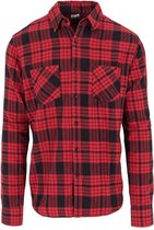 Urban Classics Overhemd -2XL- Checked Flanell Rood