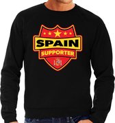 Spain supporter schild sweater zwart voor heren - Spanje landen sweater / kleding - EK / WK / Olympische spelen outfit S